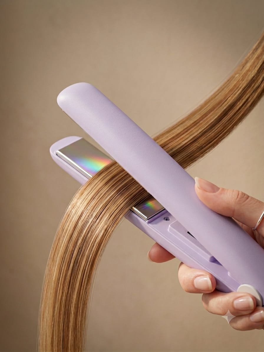Mini Portable Hair Straightener & Flat Iron – Compact Ceramic Hair Styling Tool
