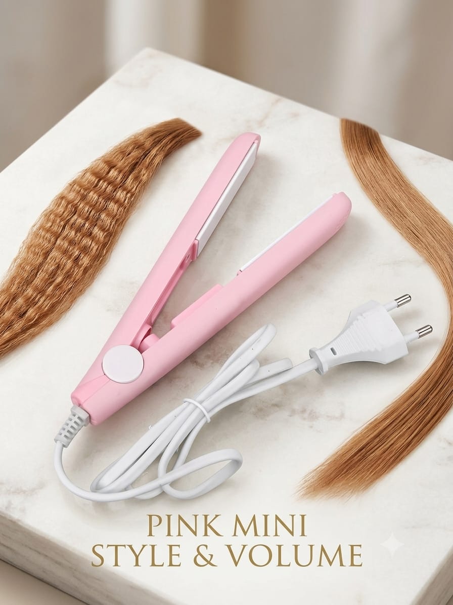 Mini Portable Hair Straightener & Flat Iron – Compact Ceramic Hair Styling Tool