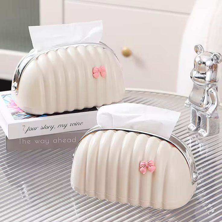 Creative Shell & Bread Style Tissue Box – Luxury Tea Table Decoration Organizer
