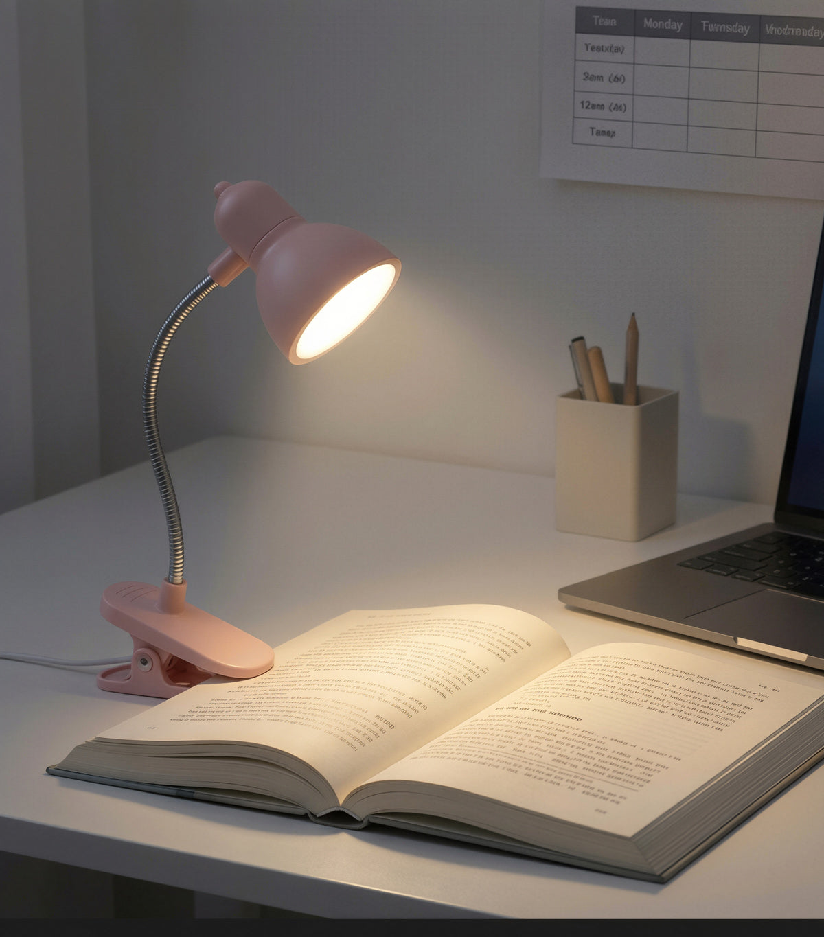 Mini Book Light LED Clamp Reading Lamp – Portable Flexible Desk & Book Light