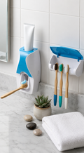 Automatic Toothpaste Dispenser & Toothbrush Holder Set – Wall-Mounted Bathroom Organizer