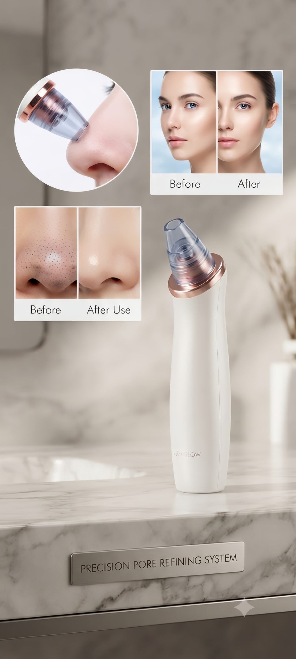 Rechargeable Blackhead Remover 5-in-1  & Electric Pore Vacuum Cleaner